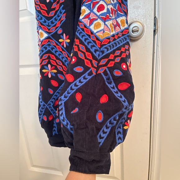 Farm Rio Emrboidered Corduroy Jumpsuit EUC for $280 sz Small — originally $485 - Picture 4 of 6